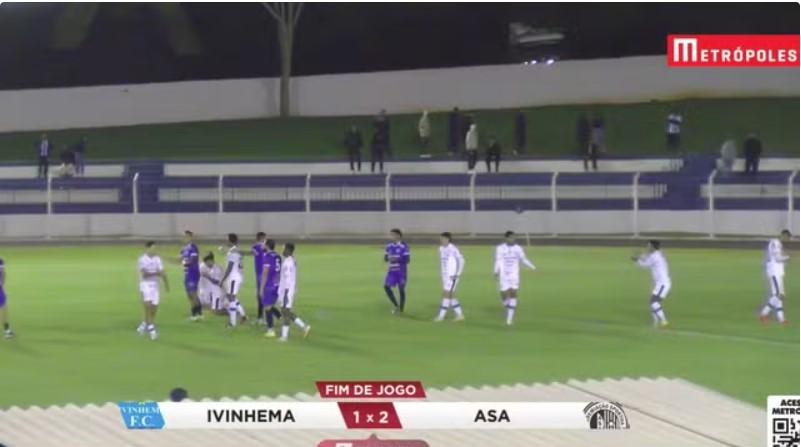 Com um a mais, ASA sai perdendo e vira contra o Ivinhema na ida da terceira fase da Série D