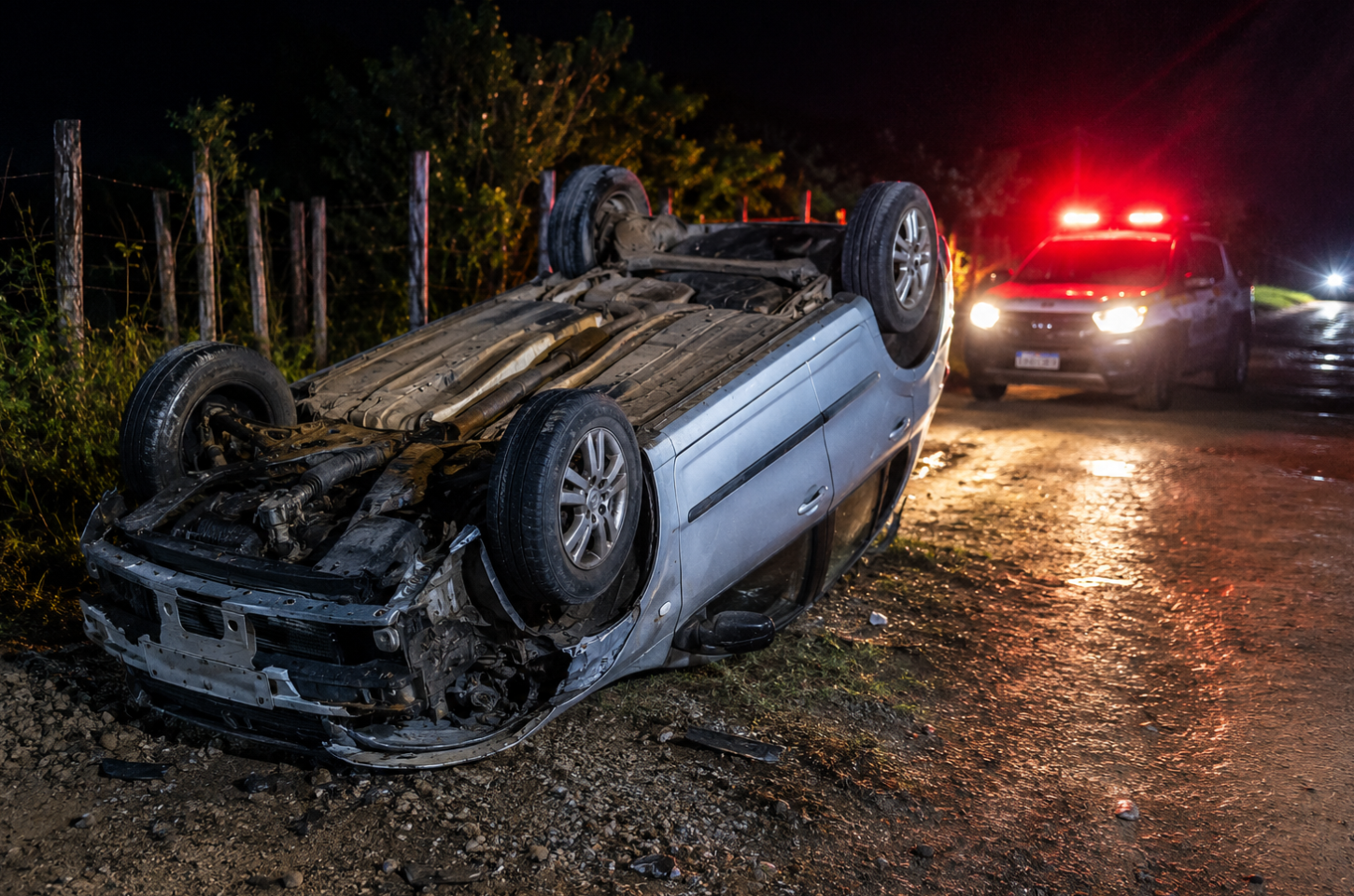Motorista capota veículo e relata à polícia que provocou acidente de forma intencional em Penedo