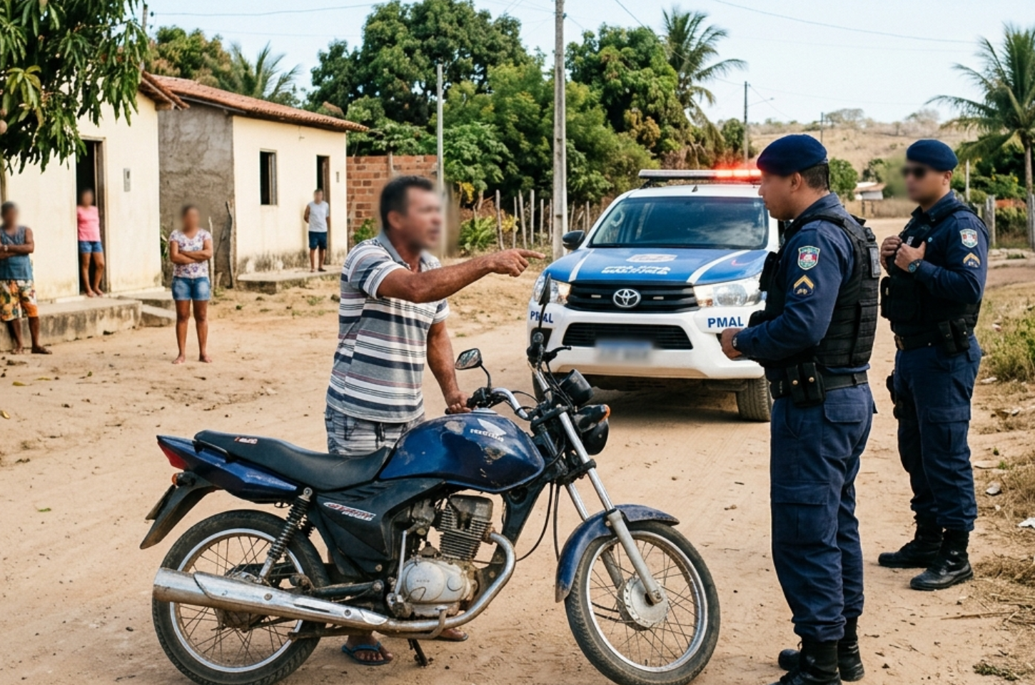 Discussão durante negociação de motocicleta termina em ameaças no povoado Ponta Mofina