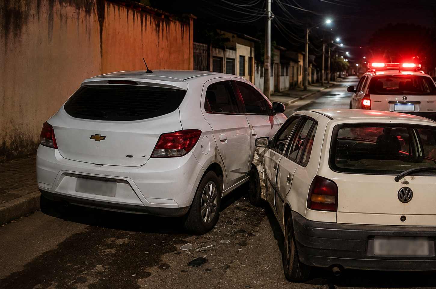 Gol atinge Onix estacionado e motorista foge do local em Penedo