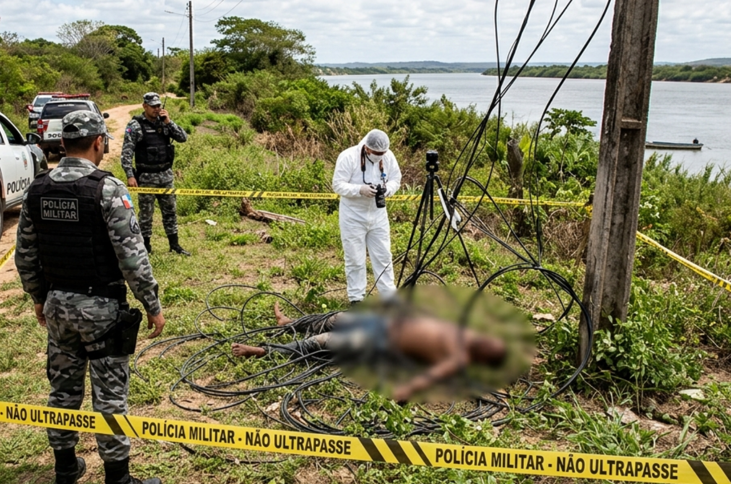 Homem é encontrado morto enrolado em fiação elétrica em ilha próxima ao Rio São Francisco