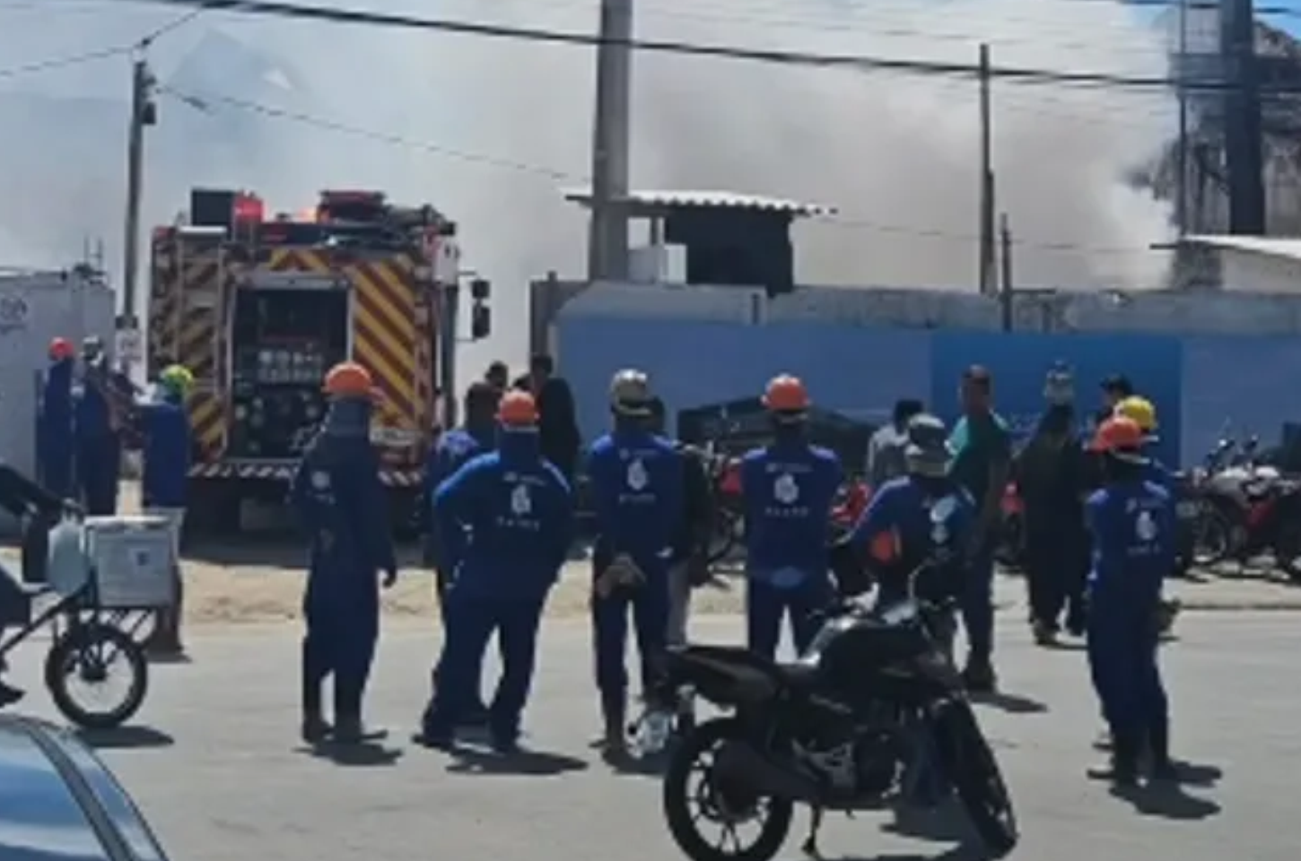 Incêndio atinge obra da nova sede da Assembleia Legislativa de Alagoas, em Jaraguá