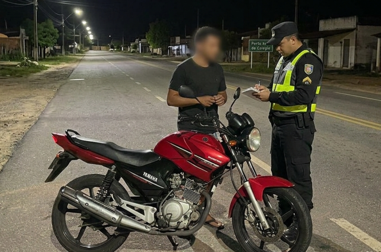 Motocicleta é apreendida após condutor ser flagrado sem CNH em Porto Real do Colégio