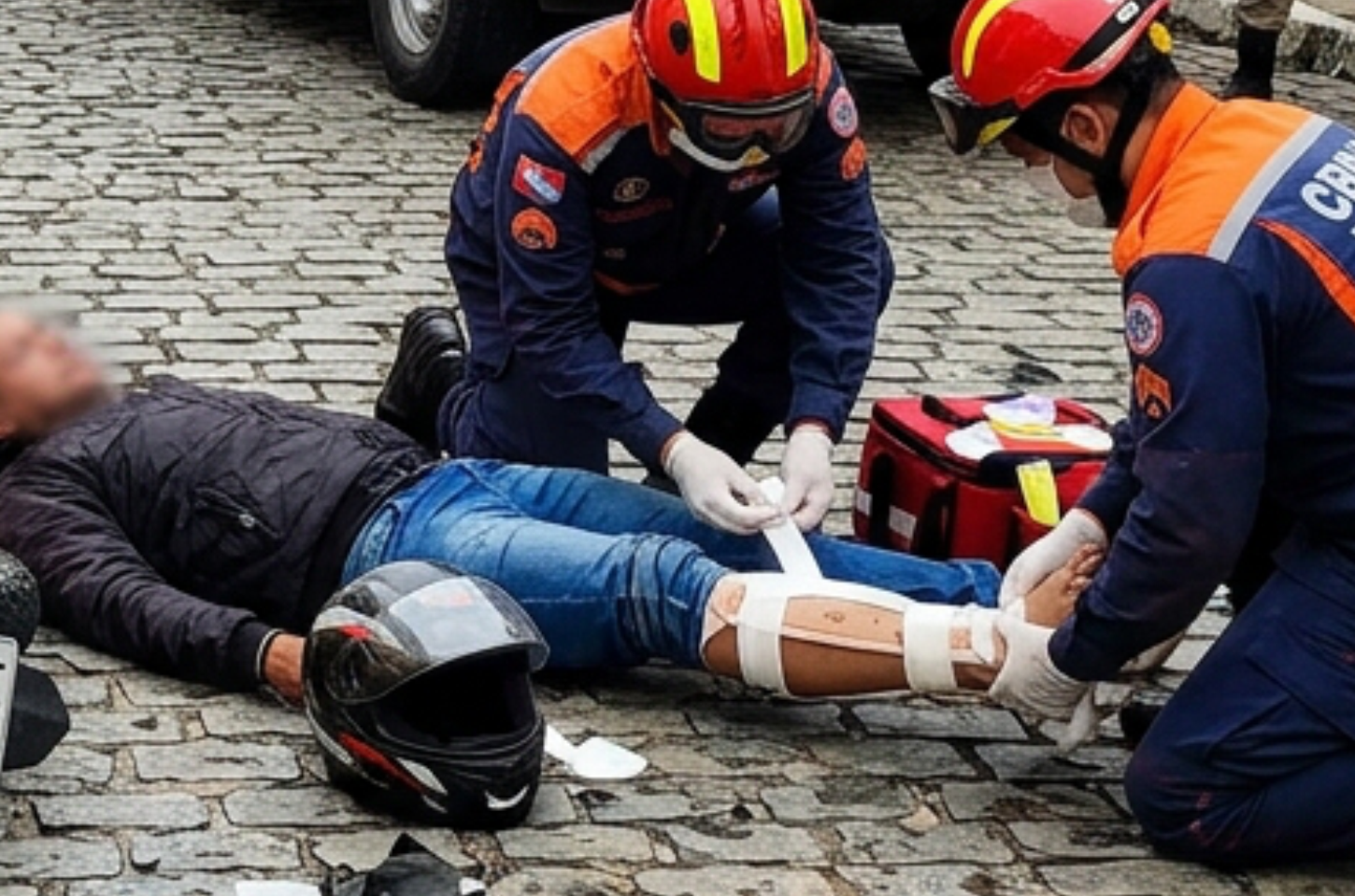 Motociclista fica ferido após acidente envolvendo cachorro em Penedo