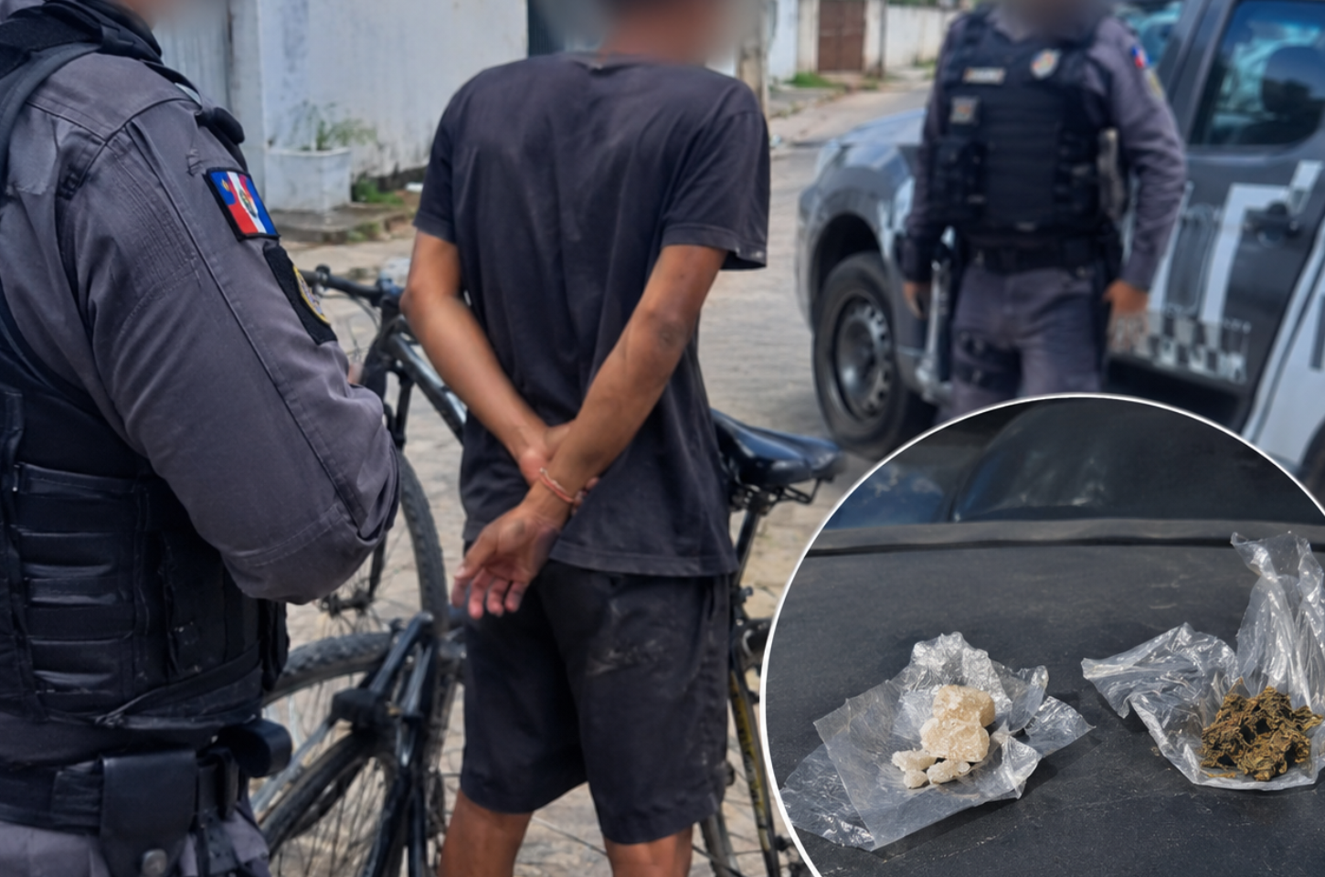 Homem corre ao ver polícia e dispensa objetos durante abordagem em Piaçabuçu
