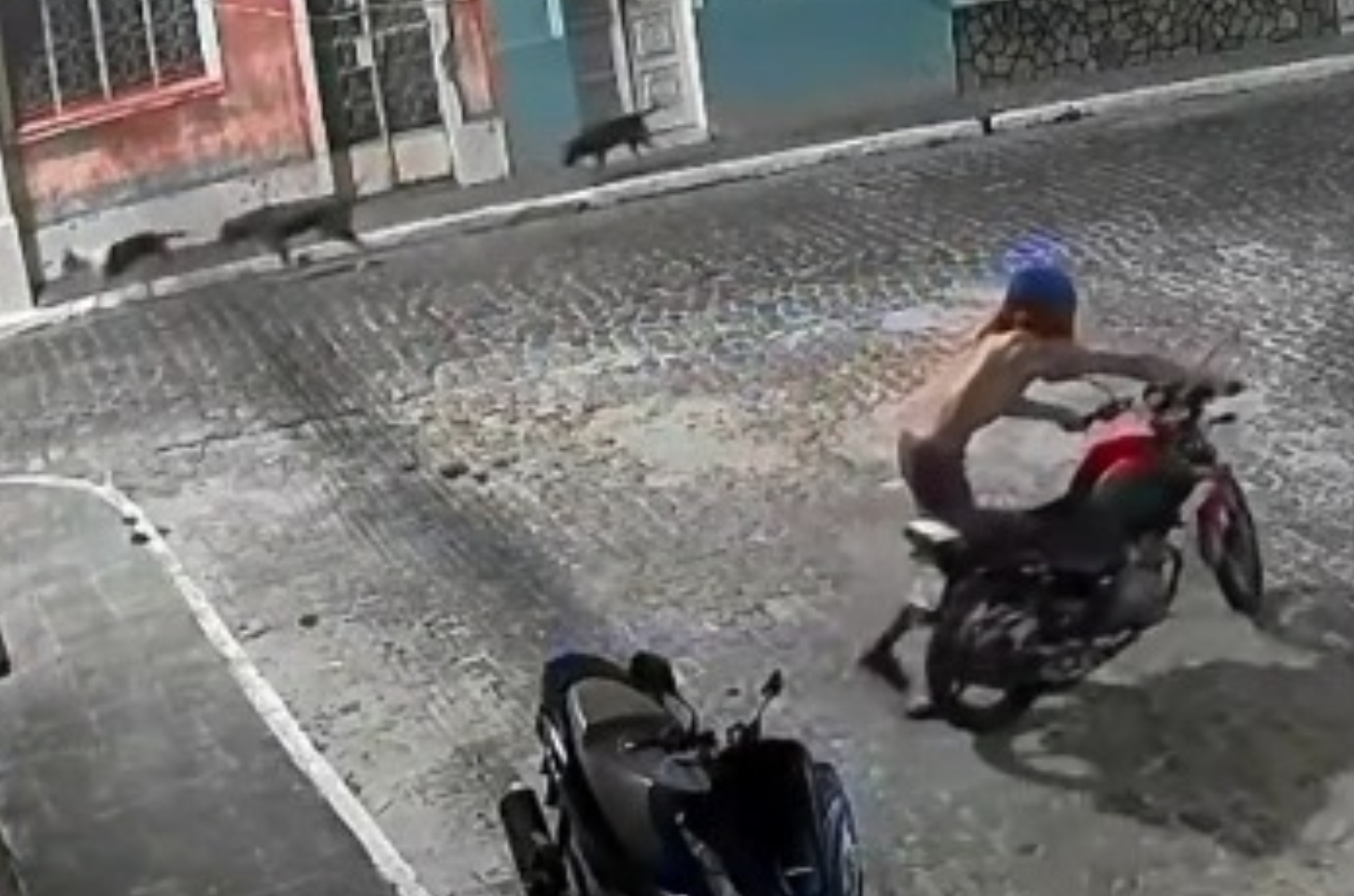 Câmeras registram tentativa de furto de motocicleta no Centro Histórico de Penedo