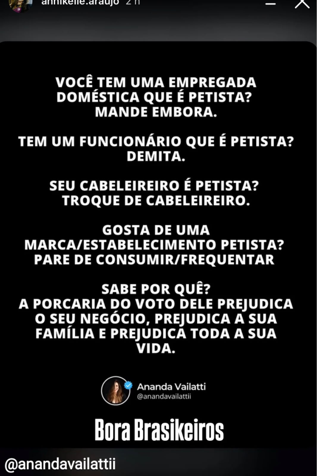 Pastora de Penedo defende demissão de funcionários petistas e provoca debate nas redes sociais