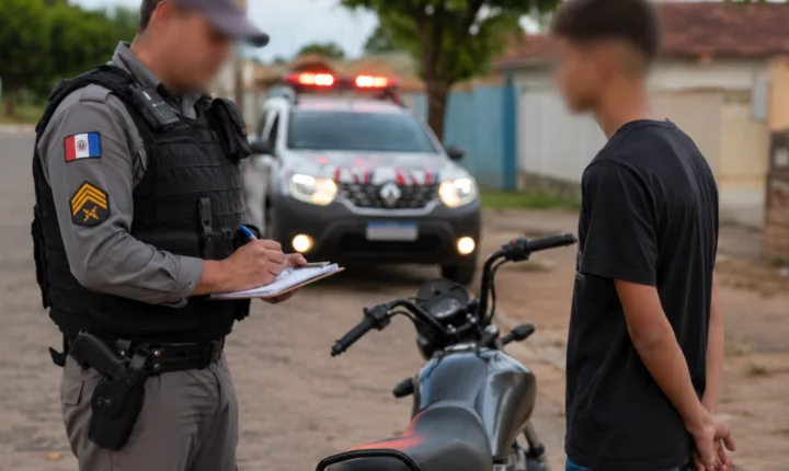 Adolescente de 17 anos é abordado conduzindo motocicleta em Piaçabuçu