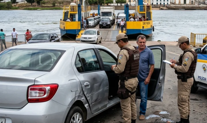 Colisão entre Renault Logan e caminhão-caçamba é registrada no Porto das Balsas, em Penedo