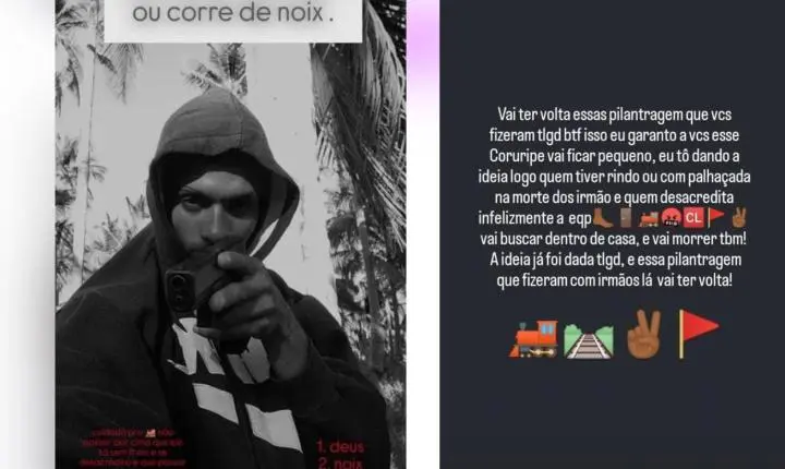 “Coruripe vai ficar pequeno”: prints revelam ameaças feitas por “Ratão” antes de morrer em confronto