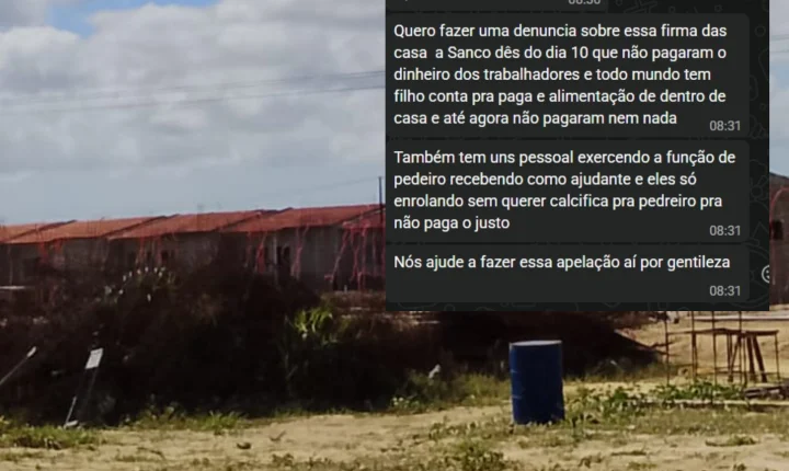 Em Penedo, trabalhadores da construção de casas denunciam atraso de salários e falta de reconhecimento profissional