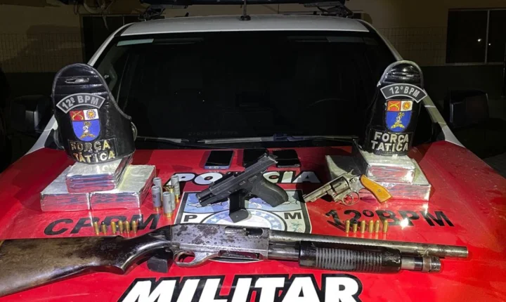 Investigado por tráfico é preso com 10 kg de cocaína e três armas de fogo em Maceió